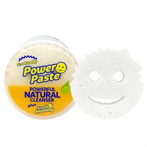 "Paquete de PowerPaste Scrub Daddy - Pasta de Limpieza y Pulido a Base de Arcilla - Pasta de Limpieza No Tóxica para Grasa, Cal y Más - Incluye 1 Esponja Scrub Mommy (2 Piezas)"