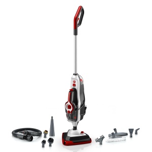 "Limpiador a vapor Hoover Steam Complete para mascotas, con herramientas de limpieza multiusos, para pisos de cerámica y duros, con Vaporeta manual desmontable, limpiador a vapor, WH21000, Blanco"