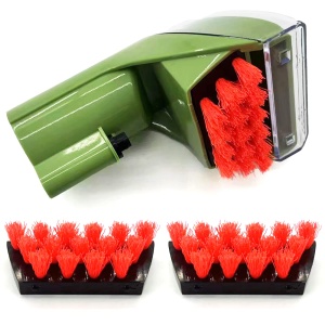 "Brocha 3" para manchas difíciles de la herramienta de reemplazo 1400B para limpiadores de alfombras Bissell Little-Green de 1400B 1425 1400W 1400 1844 2290A, verde, 1 brocha, 2 brochas de repuesto"