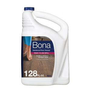 Recambio Bona para limpiador de pisos de madera - 128 fl oz - sin fragancia - Para mops y botellas de spray Bona - Solución de limpieza sin residuos para pisos de madera