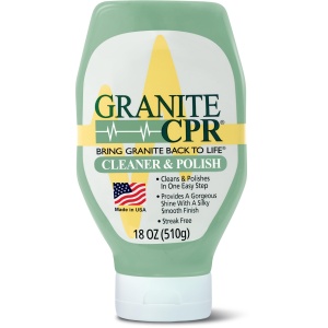 Limpiador y pulidor 2 en 1 para granito 18 oz | Producto diario para limpiar y pulir encimeras de granito, mármol, cuarzo y piedra - Ideal para mantenerlas brillantes | Granite CPR