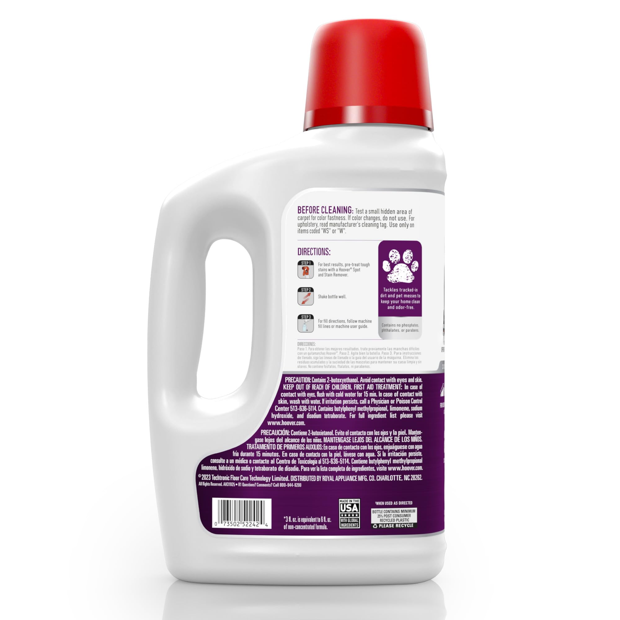 Shampoo para Alfombras Hoover Paws & Claws con Stainguard, Fórmula Concentrada de Limpieza Profunda para Máquinas, 64oz - Image 2