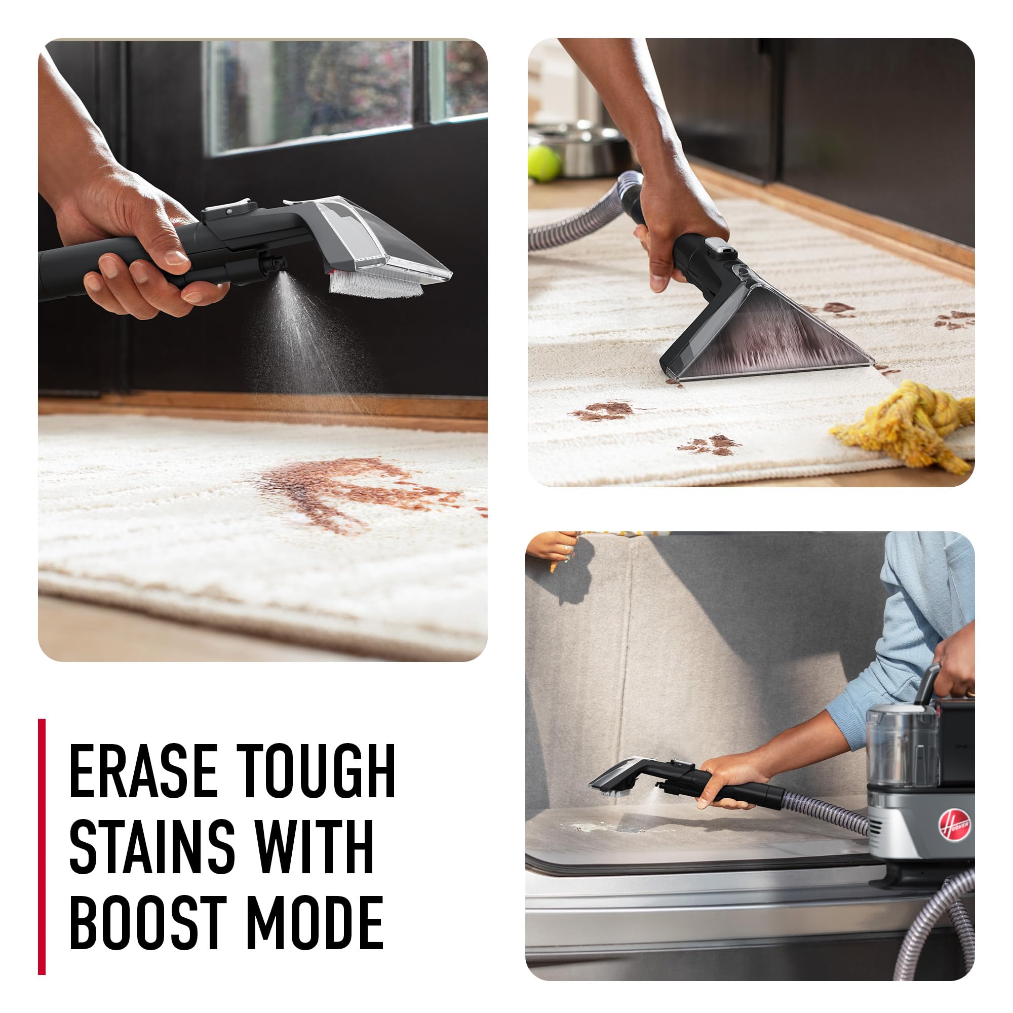Limpiador de manchas para alfombras y tapicería portátil e inalámbrico Hoover ONEPWR CleanSlate, succión potente con herramientas versátiles - Image 3
