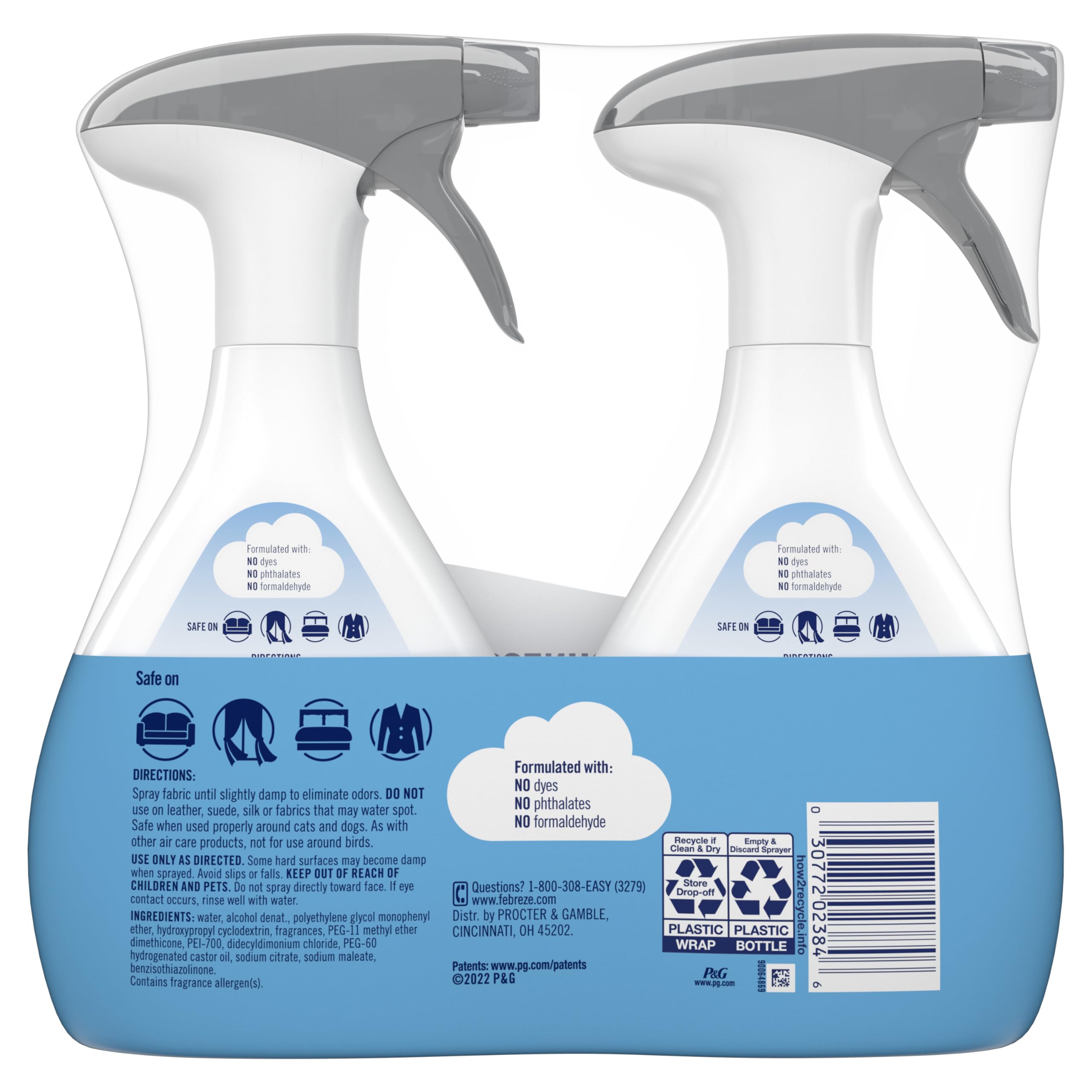 Eliminador de Olores Febreze, para Olores Fuertes, Spray refrescante con aroma limpio, 16.9 oz (2 piezas) - Image 2
