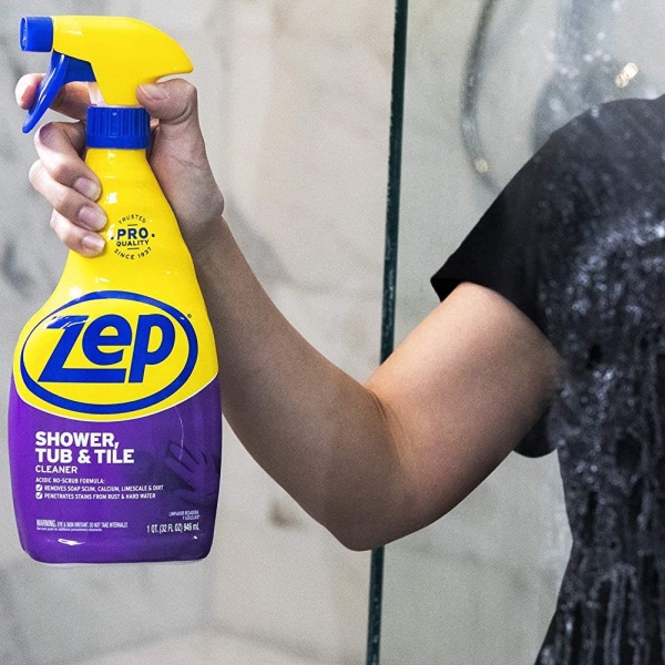 Zep Limpiador de Ducha, Bañera y Azulejos 32 oz ZUSTT32 (Caja de 4) - Fórmula Profesional sin Frote, Elimina la Suciedad Resistente al Contacto - Image 4
