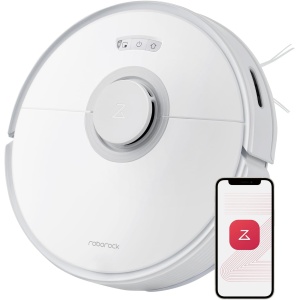 Robot Aspirador y Limpiador Roborock Q7 Max, 4200Pa de Succión Fuerte, Navegación Lidar, Mapeo Multinivel, Zonas Sin Acceso ni Limpieza, 180mins de Duración, Compatible con Alexa, Ideal para Pelo de Mascotas (Blanco)