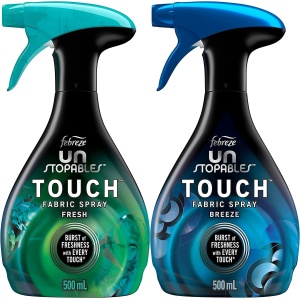 Paquete 2x16.9 oz Febreze Unstopables: Spray para telas y eliminador de olores - Fresco y suave