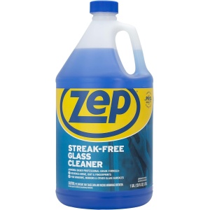 Limpiador de vidrios Zep, 128 oz, paquete de 1, azul.