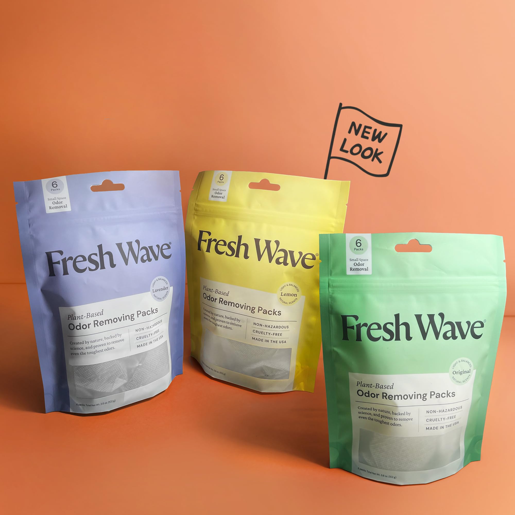 Paquete de eliminación de olores Fresh Wave - Limón, Lavanda, Original 3 bolsas - Image 2
