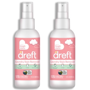 remueve Manchas Dreft para Ropa de Bebé, Sin Fragancia e Hipoalergénico, Spray Quitamanchas para Bebés, Tamaño de Viaje, 3 Fl Oz (Pack de 2)