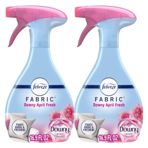 Desodorante de Telas Febreze, aroma Downy April Fresh, 16.9 fl oz, Pack de 2: Remueve Olores.