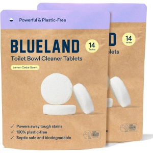 Recambios de limpiador para taza de baño, 2 unidades - Productos ecológicos y de limpieza - Sin químicos agresivos, a base de plantas - Limón-Cedro - 28 tabletas