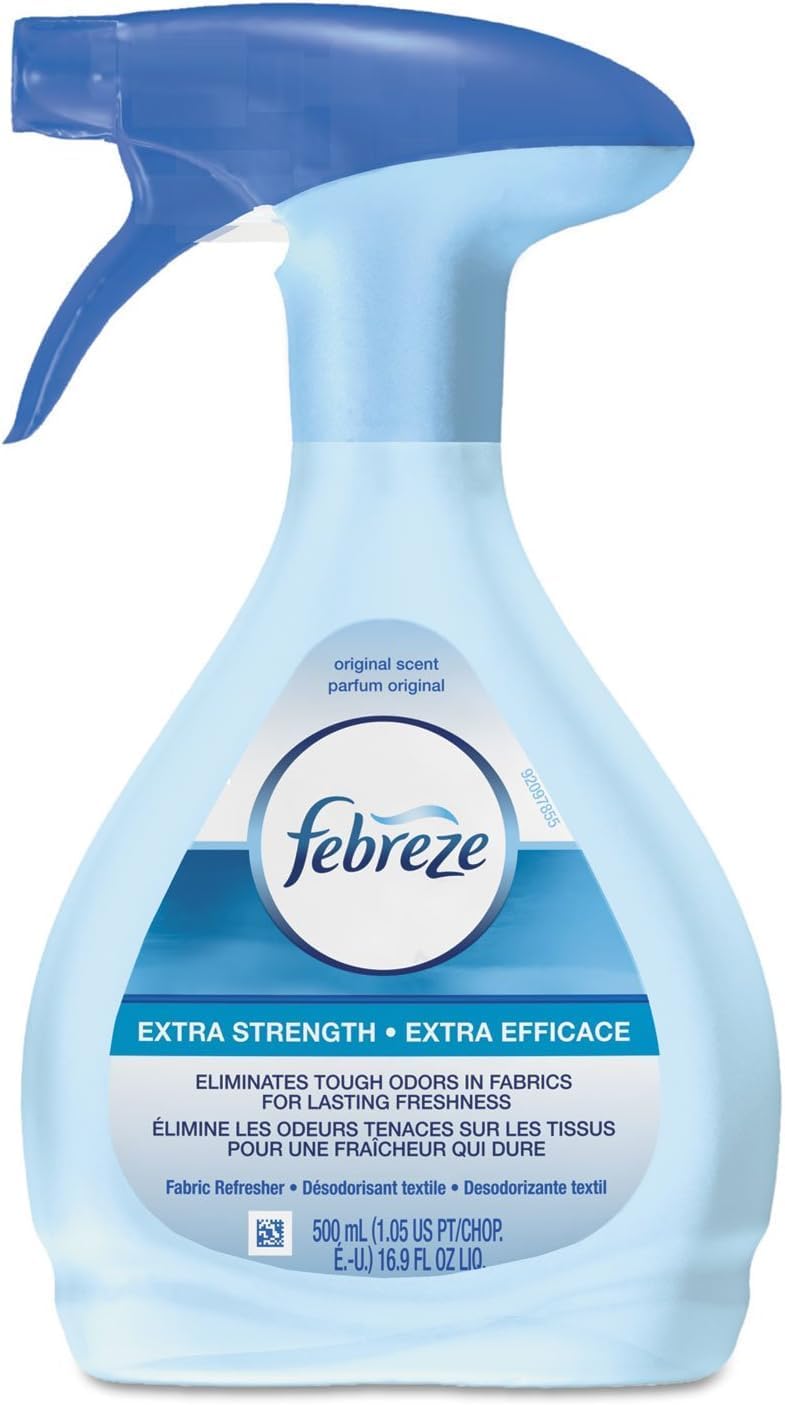 Spray Refrescante para Telas Febreze, Eliminador de Olores, Auto y Extra Fuerza, 16.9 fl oz (Paquete de 2)