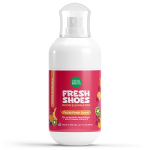 "Eliminador de olores FRESH MONSTER para zapatos de niños y adolescentes, con protección todo el día, tecnología bio-enzimática, elimina olores, frescura frutal, 4 oz"