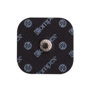 Electrodos Easy Snap 2in x 2in para Compex Edge, Performance, Sport Elite - 1 Pack (4 Electrodos) – Azul, 4 Unidades (1 Paquete)