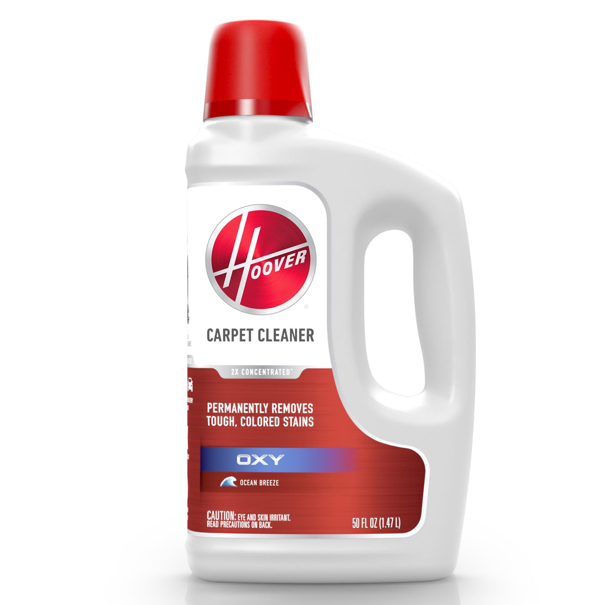 Limpia Alfombras Hoover 50 oz Oxy Solución, Profunda, Quita Manchas, Fragancia Ocean Breeze, AH31950