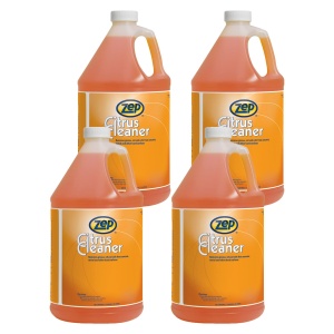Limpiador y desengrasante Zep Citrus - 1 gal (caja de 4) 45524 - Concentrado limpia cítricos remueve grasa, suciedad, aceite y tierra de concreto, metal y superficies duras.