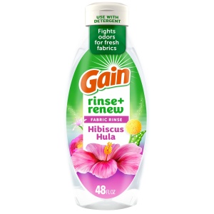 Eliminador de olores Gain Hibiscus Hula, 48 fl oz. Rellena y renueva telas"