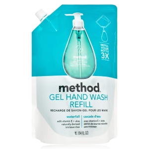Recambio de Jabón Líquido Method Gel, Waterfall, 34 oz. ¡Reutiliza y disfruta de una limpieza natural!