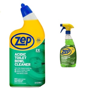 Limpiador de Inodoro Zep Ácido, 32 Oz y Limpiador Desengrasante ZPEZUALL32, 1 unidad, Verde