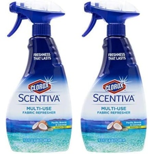 Spray Refrescante Clorox Scentiva | Telas de Múltiples Usos | Pacífico Breeze y Coco | 16.9 oz (Paquete de 2)