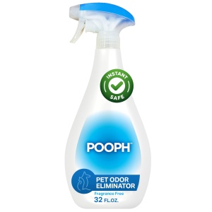 Desodorante para mascotas Pooph, 32oz Spray - Elimina los olores a nivel molecular, para perros, gatos y cachorros. Natural, seguro y fresco.