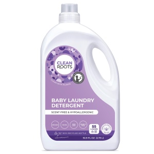 Detergente Ecológico para Bebés, Certificado EcoGarantie 100% Orgánico y Natural, Sin Aroma y Hipoalergénico, Probado y Aprobado Dermatológicamente - 55 Cargas, 2.75 L