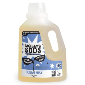 Detergente líquido Molly's Suds | Para pieles sensibles | 2x concentrado, alta eficiencia (HE) | Ocean Mist - 100 cargas