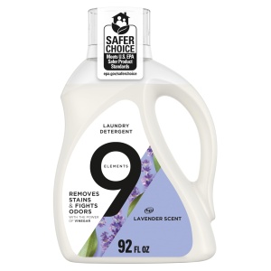 "Detergente natural líquido 9 elementos, aroma a lavanda, potenciado con vinagre, 92 fl oz, 1 unidad"