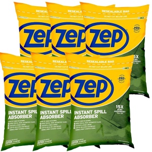 "Absorbe Derrames Instantáneamente - ZEP 3 Lb Bag (6 Unidades) - ZUABS3 - Trampa Ultra-Ligera que Encapsula en Segundos"