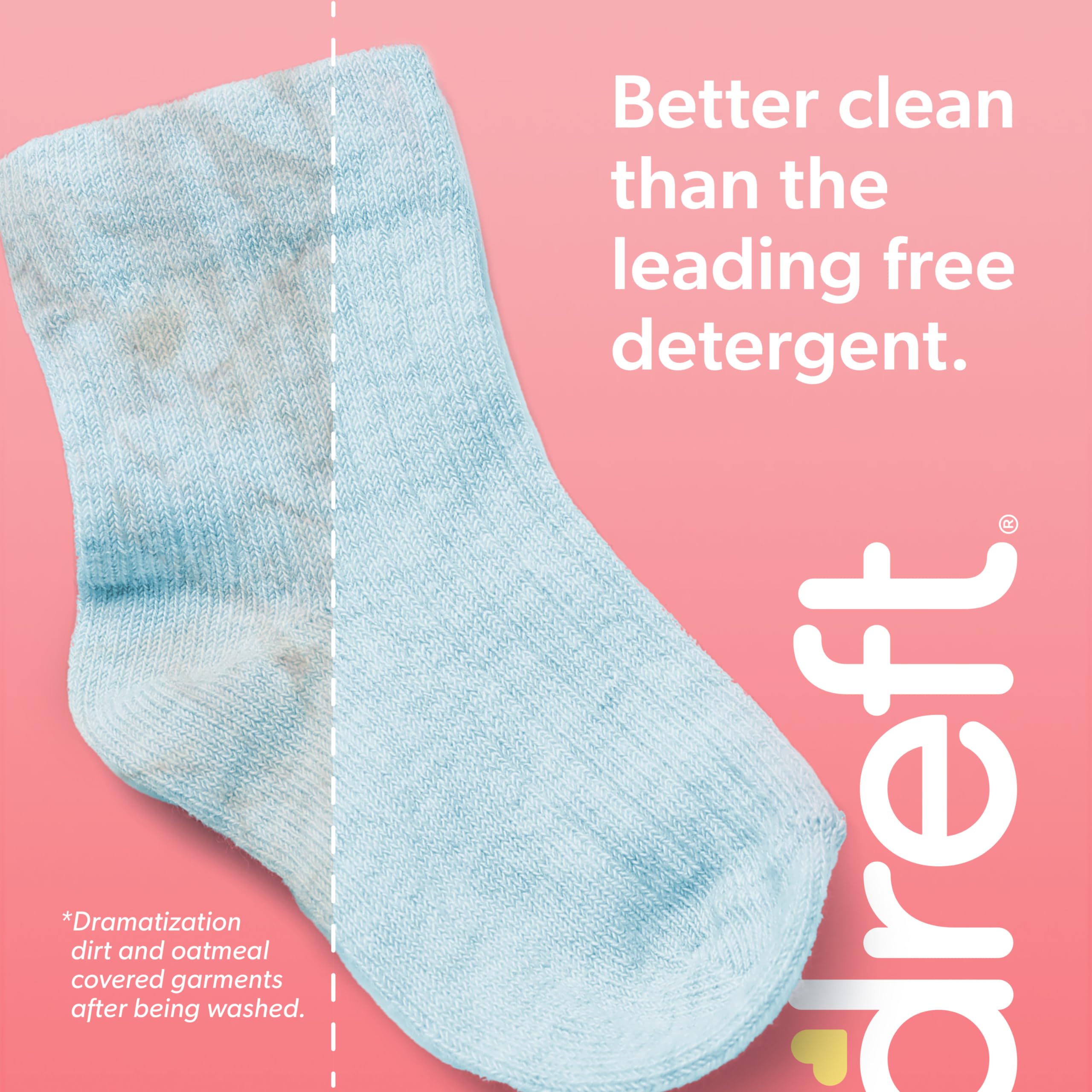 Detergente líquido para bebé Dreft sin fragancia, 92 fl oz para 64 cargas