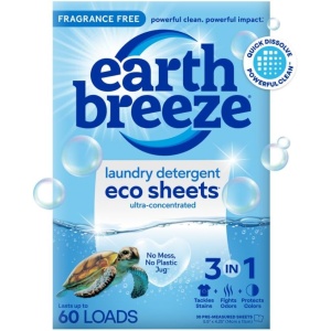 Earth Breeze detergente en hojas