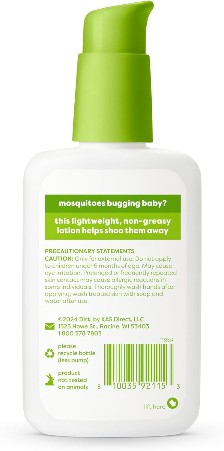 Repelente de mosquitos Babyganics, con aceites esenciales y vegetales, no graso, 4oz