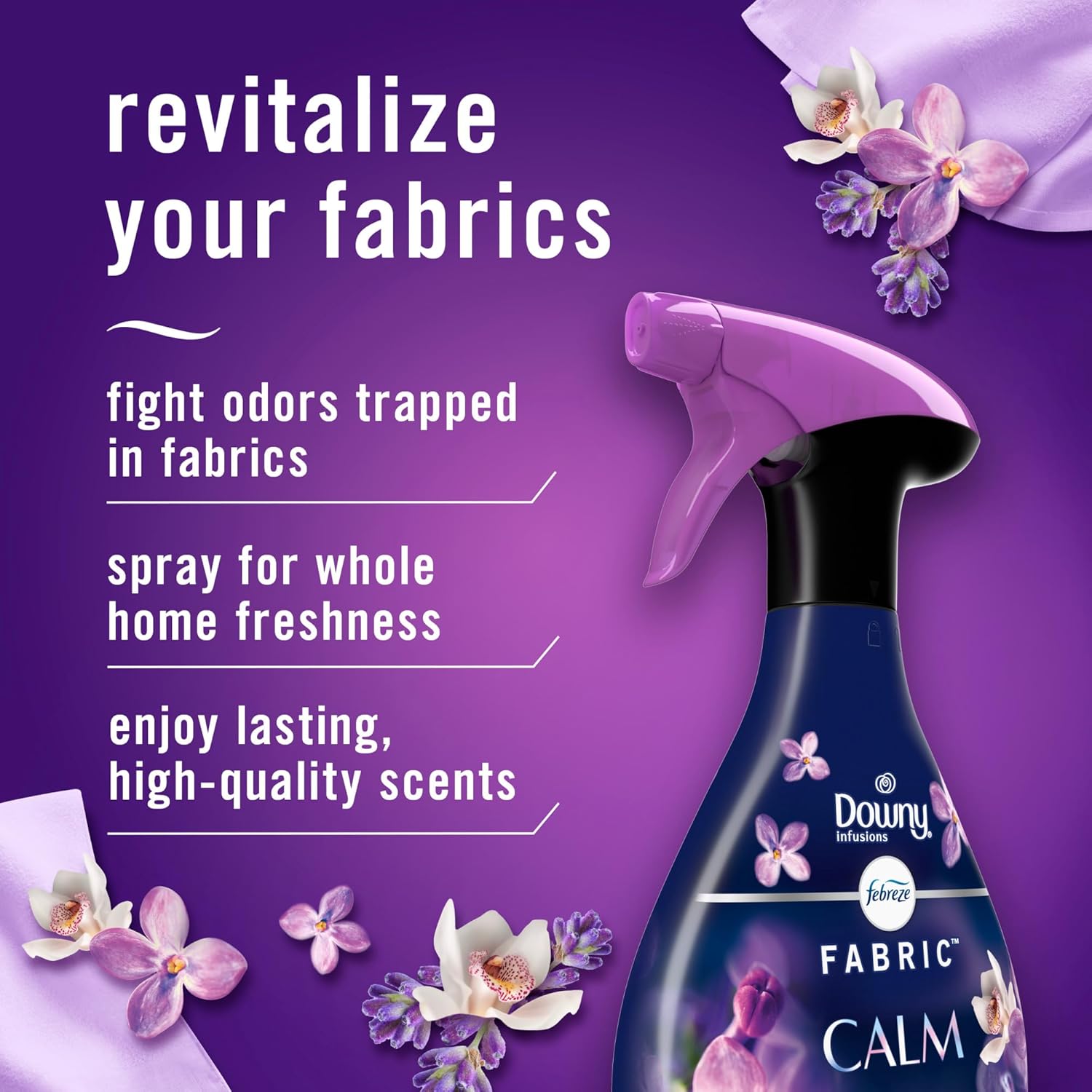 Aromatizante para telas Febreze, elimina olores, Downy Calm y Downy April Fresh, 16.9 oz, 2 pack