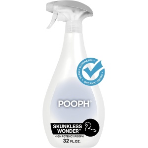 Eliminador de olores Pooph Skunk, 32oz en spray - Elimina olores de zorrillos en mascotas y objetos, fórmula exclusiva descompone aceites de zorrillo, elimina olores en ropa y más.