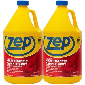 Limpiador de Alfombras Zep en Spray - 1 Galón (Juego de 2). Fórmula Penetrante que Elimina Manchas Profundas. Devuelve el Aspecto Nuevo a las Zonas de Gran Tráfico.