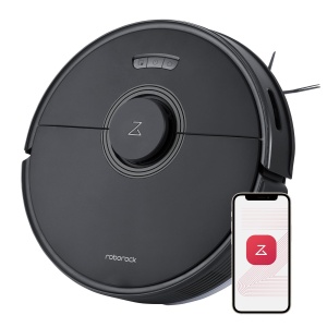 Aspiradora y limpiadora robot Roborock Q7 Max, succión de 4200Pa, navegación Lidar, mapeo a varios niveles, zonas sin acceso y sin mopa, 180mins de duración, compatible con Alexa, ideal para pelo de mascotas (negro)