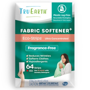 Phrase Suavizante Textil Tru Earth para Lavadora, Alternativa a Líquido y Cápsulas Suavizantes, Sin Fragancia, Hasta 128 Lotes por 64 Cont.