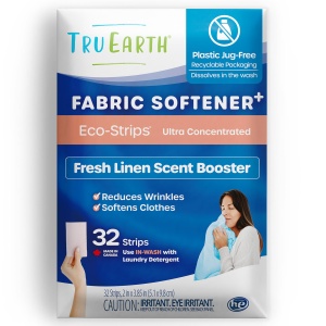 "Eliminador de olores Tru Earth para lavadora, alternativa a líquidos y cápsulas, aroma a lino fresco, hasta 64 cargas en 32 unidades"