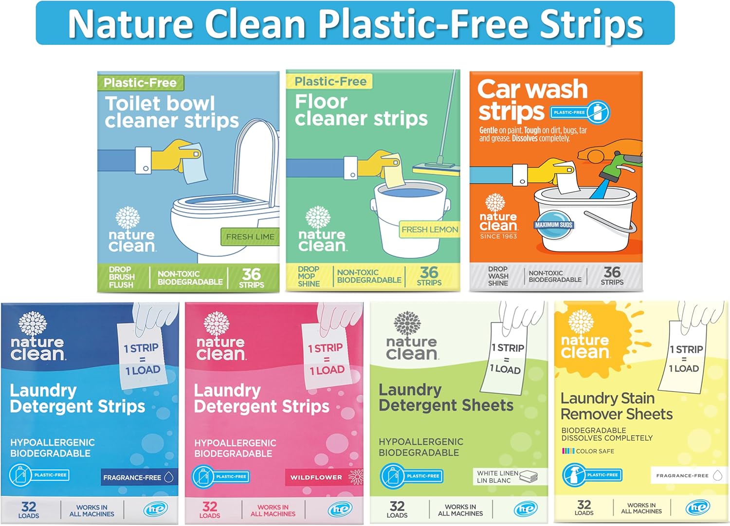 Tiras Limpiadoras de Inodoro Nature Clean, 3x36, Sin Plástico, Refresca Baños y WC, Sin Salpicaduras - Image 7