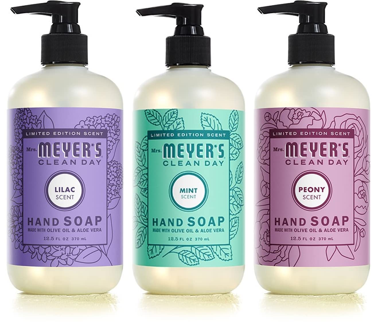Conjunto de fragancias primaverales MRS. MEYER'S CLEAN DAY (lila, peonía y menta)