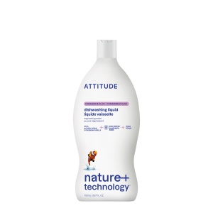 "Jabón Líquido Lavavajillas ATTITUDE, Verificado por EWG, Vegano, a Base de Plantas, Naturalmente Derivado, Oliva y Cilantro, 23.7 Fl Oz"