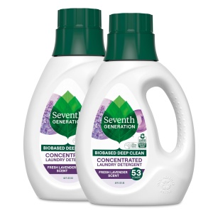 Detergente Concentrado Seventh Generation, Aroma a Lavanda Fresca, 40 oz, Pack de 2 (106 Cargas)
