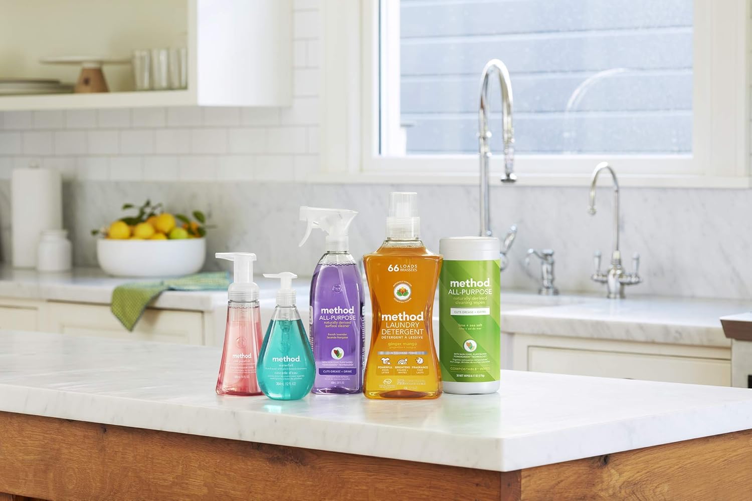 Limpiador Multiuso en Spray Método, Lavanda Francesa, Fórmula a Base de Plantas Biodegradable, Ideal para Múltiples Superficies, 28 Fl Oz, (Pack de 4)