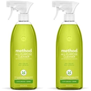 Limpiador multiusos en spray Method, Lima + Sal Marina, Fórmula a base de plantas y biodegradable, ideal para la mayoría de superficies, 28 fl oz, pack de 4