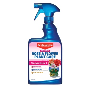 "BioAdvanced Cuidado Completo para Rosas y Plantas de Flores, Listo para Usar, 24 oz, Spray para Afidos en Plantas al Aire Libre, Fungicida para Plantas"