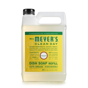 Recarga Honeysuckle MRS. MEYER'S CLEAN DAY para lavavajillas líquido, fórmula biodegradable, 48 oz