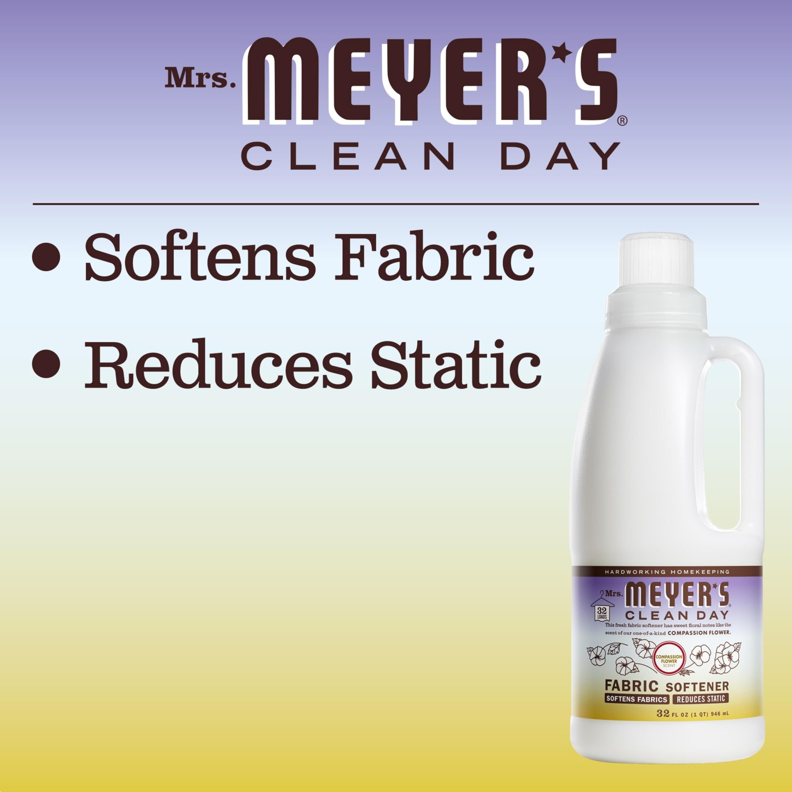 Suavizante de tela líquido MRS. MEYER'S con aceites esenciales, libre de parabenos con aroma de flor de la compasión 946ml - Image 4