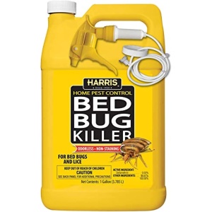 Eliminador de Chinches HARRIS, Spray Líquido con Fórmula Inodora y Anti-Manchas (1 Galón)