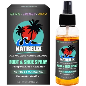 Eliminador de olores de zapatos NATRELIX con mezclas herbales naturales 3oz 90ml